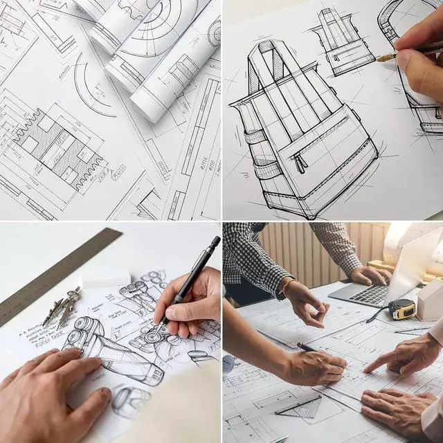Alt view image 4 of 6 - Wide Format Paper, 24 in x 150 ft Plotter Paper, 4 Rolls CAD Bond Rolls with 2 in Core, 20 LB Bond Papers Rolls, Idea for CAD Drawings, Engineering Plans, GIS Maps & Architectural Designs