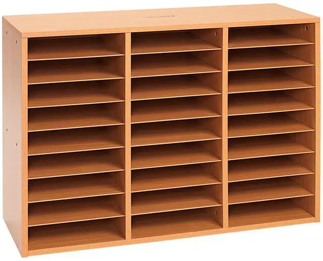 Main image of Classroom Mailbox Organizer, 27 Slot | 32" W x 12" D x 23.5" H, Student Mail Center & Teacher Organizer with Name Tags, Durable Mailbox for Office or Homeschool