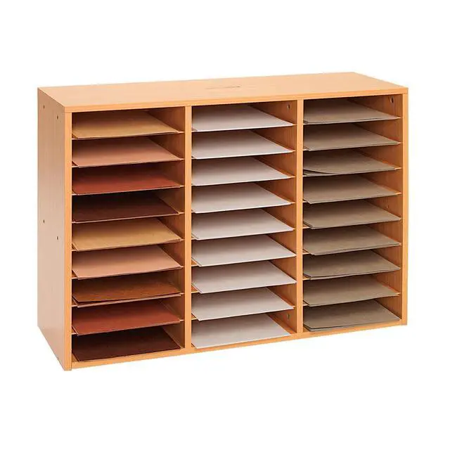 Alt view image 4 of 6 - Classroom Mailbox Organizer, 27 Slot | 32" W x 12" D x 23.5" H, Student Mail Center & Teacher Organizer with Name Tags, Durable Mailbox for Office or Homeschool