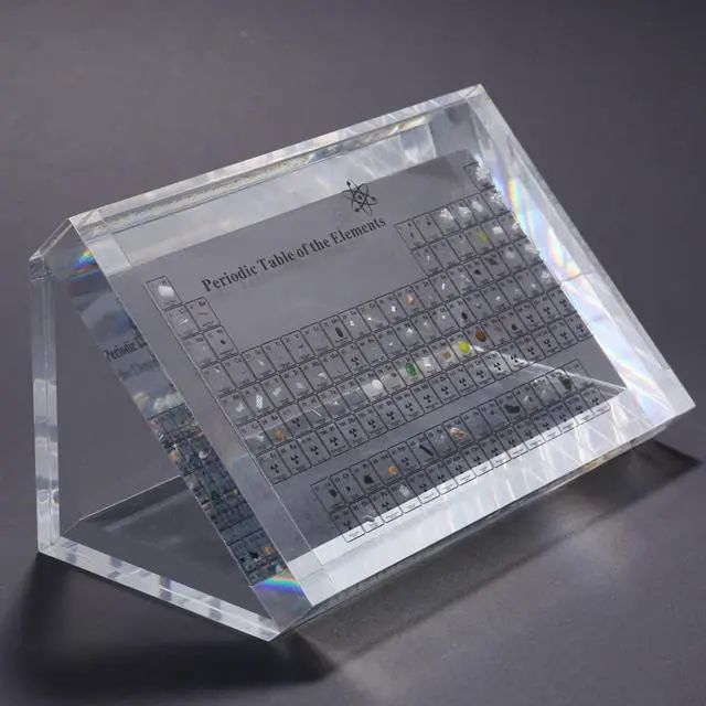 Alt view image 6 of 6 - Periodic Table with Real Elements Triangle With Base,Periodic Table Display with Elements,Chemical Element Decoration for students Gift