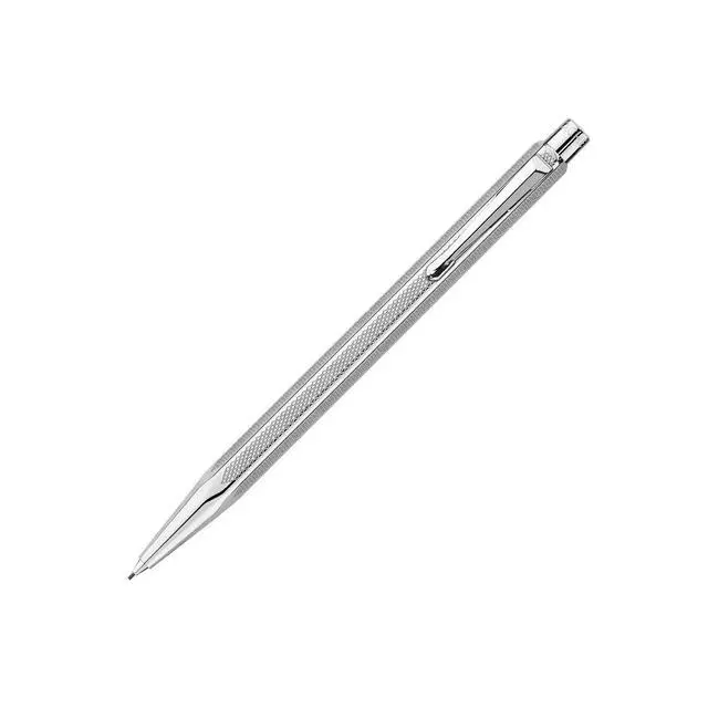 Alt view image 2 of 5 - Caran D' Ache Retro Ecridor Silver Plated/Rhodium Coat 0.7mm Pencil (0004.486)