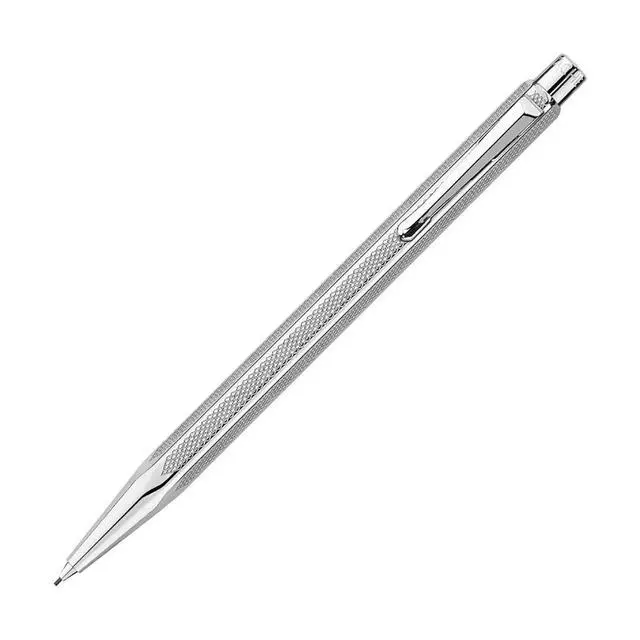 Alt view image 3 of 5 - Caran D' Ache Retro Ecridor Silver Plated/Rhodium Coat 0.7mm Pencil (0004.486)