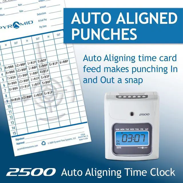 Alt view image 2 of 6 - Small Business 2500 Time Clock Bundle, Ivory | Tracks worked time for unlimited number of employees