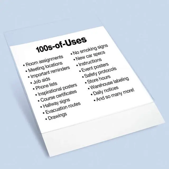 Alt view image 4 of 5 - Set of 25 DocU-Sleeves 8.5x11 ++P L U S++ backings to Hang & Display | Perfect Clear Plastic Document Protector & Certificate Frame - Not Too Flimsy & Not Too Rigid