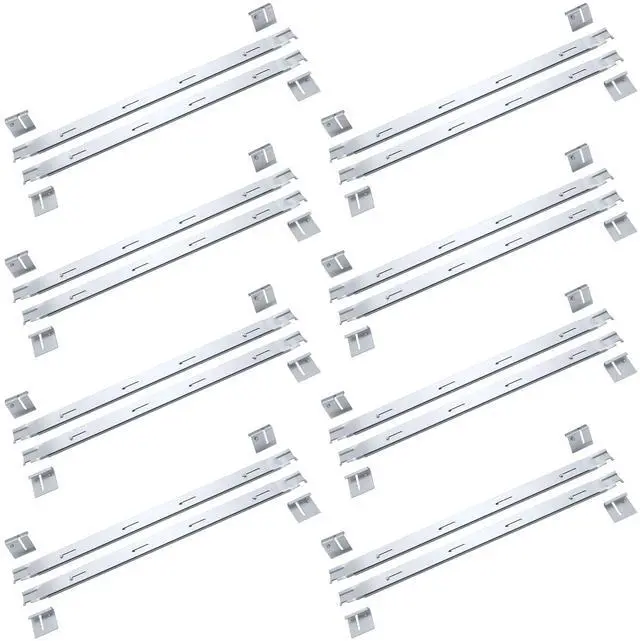 Main image of 8 Pcs File Cabinet Rails Adjustable Files Drawer Rails Metal File Cabinet Dividers 26'' to 40.5'' Adjustable Filing Cabinets Rail for Folders Storage (Silver)