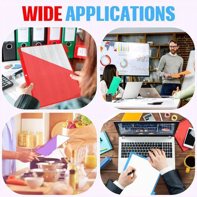 Alt view image 6 of 6 - 40 Sets Binder Dividers with Tabs Pockets 6 Tab Plastic Dividers for 3 Ring Binder for School Office Document Organizers Protection (Multicolor)