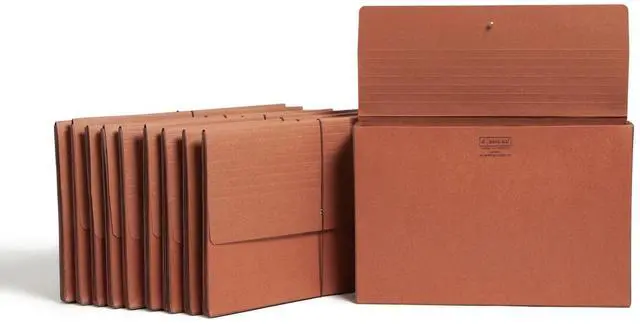 Main image of Redrope Expanding File Wallet, Expanding File Organizer, Accordion Folder for Documents, Flap/Cord Closure, 5-1/4" Expansion, Tear-Resistant, Legal Size, 10 per Box (71111)