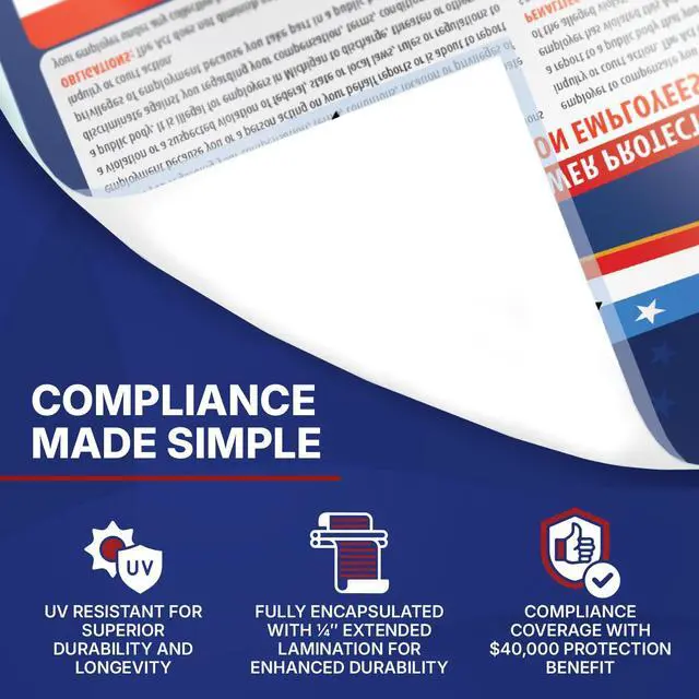 Alt view image 5 of 6 - 2026 Arizona State & Federal Mandatory Labor Law Poster, OSHA Compliant (English Spanish Combo)
