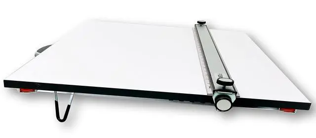 Alt view image 6 of 6 - PK00019 Model PXB42 Portable Drafting Drawing Board 30" x 42"; PXB Series; Adjustable Aluminum Parallel Straightedge; Carry Handle; Architecture Tool for Students and Professionals