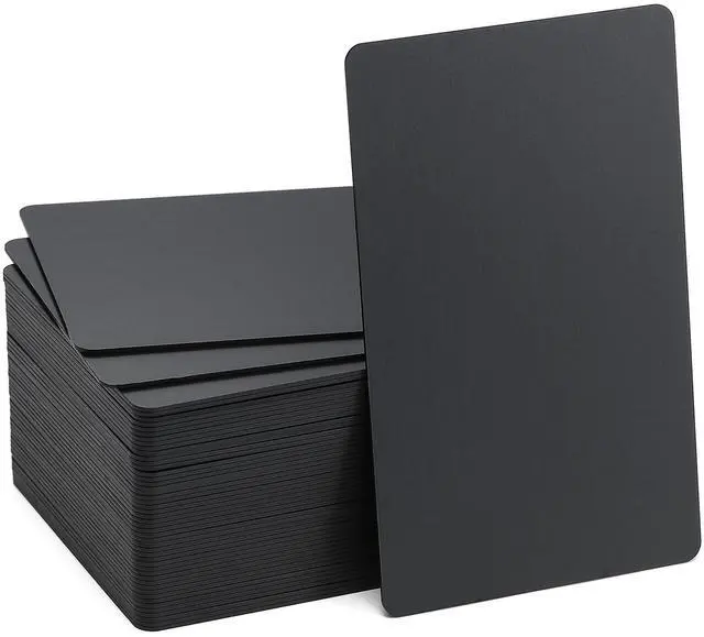 Main image of Thick Black Aluminum Metal Business Cards Anodized Aluminum 86 X 54 X 0.8mm 50 pcs