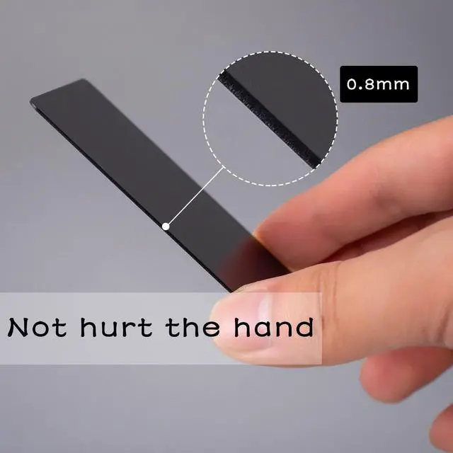 Alt view image 3 of 6 - Thick Black Aluminum Metal Business Cards Anodized Aluminum 86 X 54 X 0.8mm 50 pcs