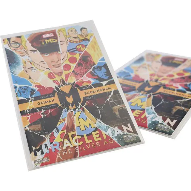 Alt view image 3 of 3 - Comic Book Boards for Silver Age, Current/Modern (500-Count) Reusable White Storage Backing Boards Precision Cut