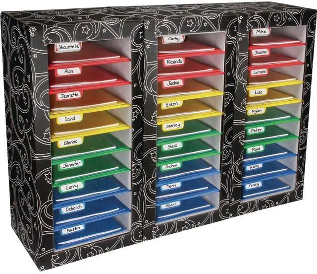 Main image of Classroom Mail Center, 27 Slots, Black, Office Mailboxes | Mail Sorter, Classroom Organization, Mailbox Organizer for Students and Teachers