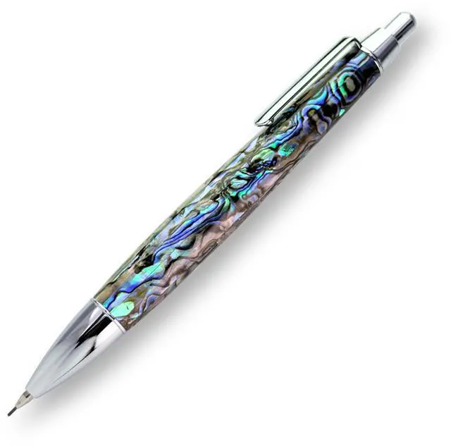 Main image of Abalone Shell Mechanical Pencil 0.7mm, Luxury Metal Pencil for Drawing and Sketching, Includes 12 Lead Refills