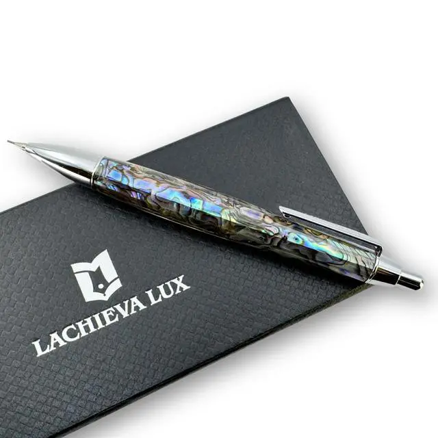 Alt view image 2 of 6 - Abalone Shell Mechanical Pencil 0.7mm, Luxury Metal Pencil for Drawing and Sketching, Includes 12 Lead Refills