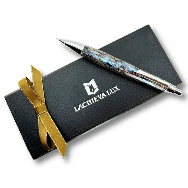 Alt view image 3 of 6 - Abalone Shell Mechanical Pencil 0.7mm, Luxury Metal Pencil for Drawing and Sketching, Includes 12 Lead Refills