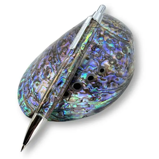 Alt view image 4 of 6 - Abalone Shell Mechanical Pencil 0.7mm, Luxury Metal Pencil for Drawing and Sketching, Includes 12 Lead Refills
