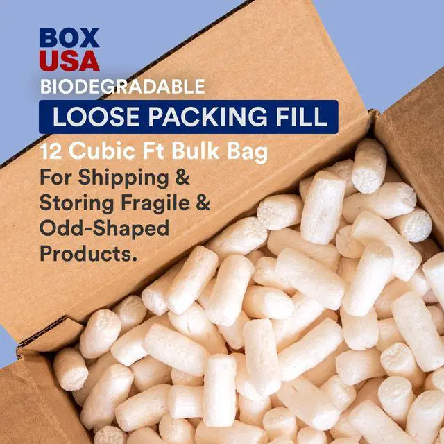 Alt view image 2 of 4 - Shipping & Packing Peanuts White, 12 Cubic Feet | Loose Fill Packaging Peanuts for Packing, Moving and Storage