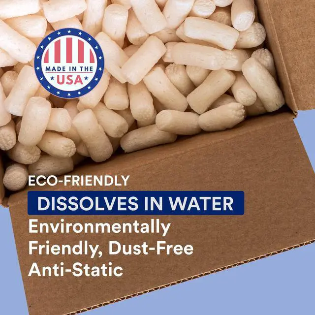 Alt view image 3 of 4 - Shipping & Packing Peanuts White, 12 Cubic Feet | Loose Fill Packaging Peanuts for Packing, Moving and Storage