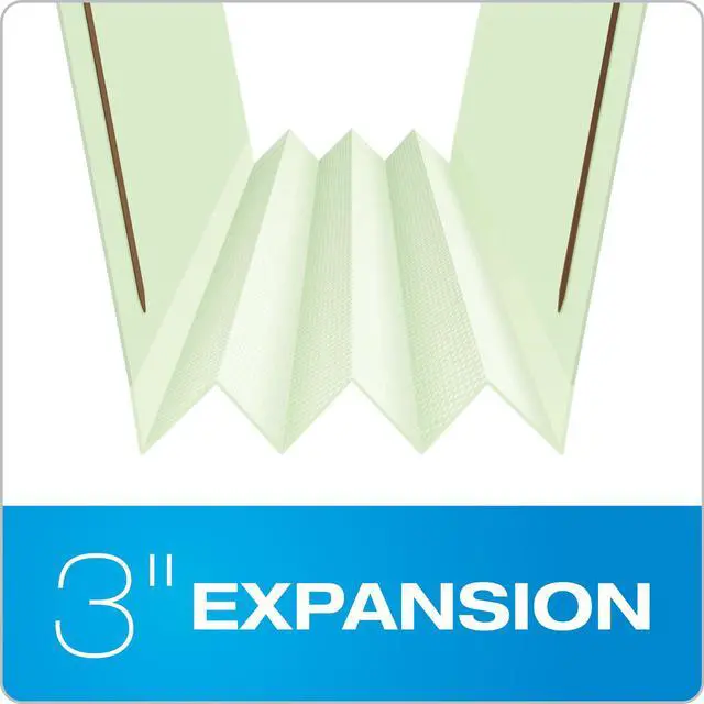 Alt view image 4 of 6 - 17182 Pressboard Folders, 2 Fasteners, 3" Expansion, 1/3 Tab, Letter, Green (Box of 25) (Pack of 4)