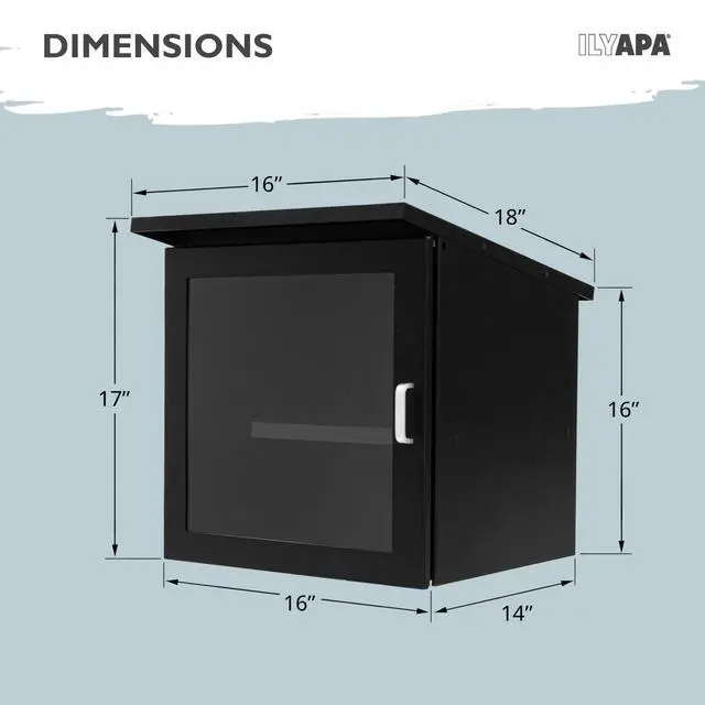 Alt view image 2 of 6 - Library Box Outdoor, 16x14x17 Black - Little Free Book Exchange Kit | Steel, All Weather Material, HD Construction, For Neighborhood & Community Book Sharing, Library Kit