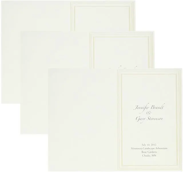 Main image of Triple Pearl Embossed Border Ivory Bulletin, 5.5"x8.5", 50 Count (20104063) (Pack of 3)
