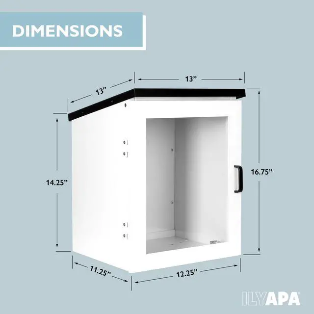Alt view image 2 of 6 - Library Box Outdoor, 13x11x17 White - Little Free Book Exchange Kit | Steel, All Weather Material, HD Construction, For Neighborhood & Community Book Sharing, Library Kit