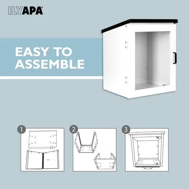 Alt view image 6 of 6 - Library Box Outdoor, 13x11x17 White - Little Free Book Exchange Kit | Steel, All Weather Material, HD Construction, For Neighborhood & Community Book Sharing, Library Kit
