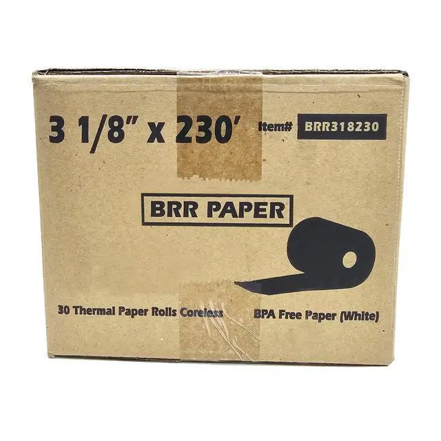 Alt view image 4 of 4 - (30 Coreless Rolls - 50 GSM) 3 1/8 x 230 Thermal Paper Receipt Rolls fits all Clover POS Cash Register Printers for TSP500 TSP600 TSP 700 TSP2000 CT S300 from