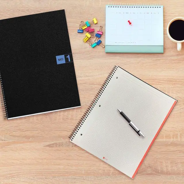 Alt view image 6 of 6 - Miquel Rius Original 1 Subject Notebooks, Lined 11" x 8.5", 80 Sheets Heavyweight Paper, Micro-Perforated & 3-Hole Punched, Black/Red Poly Cover (Pack of 10)