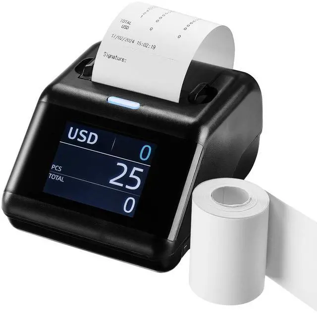 Main image of P01 Thermal Printer for IMC01, IMC08, IMC22 Money Counter Machine Mixed Denomination, External Display+Printer in One, Connects via RJ-11 Plug, Receipt Printer Suitable for 58 mm Thermal Paper
