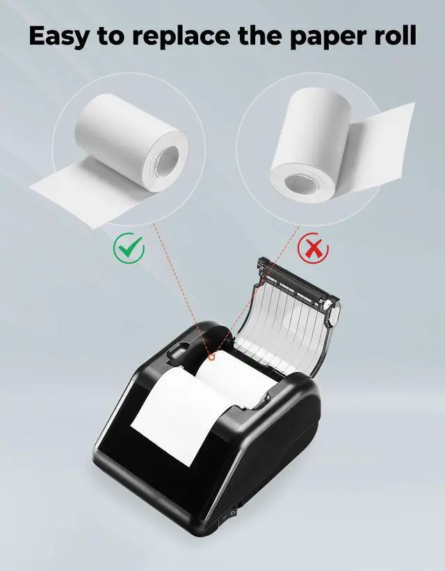 Alt view image 3 of 6 - P01 Thermal Printer for IMC01, IMC08, IMC22 Money Counter Machine Mixed Denomination, External Display+Printer in One, Connects via RJ-11 Plug, Receipt Printer Suitable for 58 mm Thermal Paper