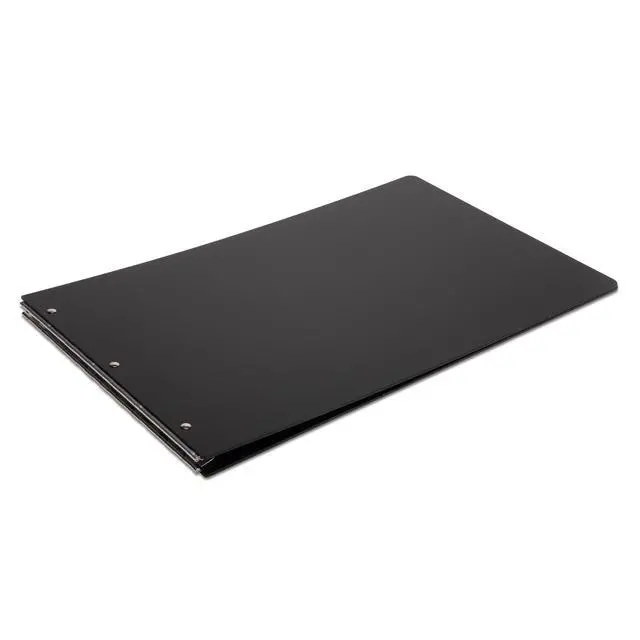 Alt view image 2 of 6 - 11x17 Binder, Acrylic Fixed 3-Post Landscape Document Organizer. Elegant Black Portfolio Art Binder for Artwork Storage, Display Tattoo Book, Business Presentations, and Tabloid Size Organization