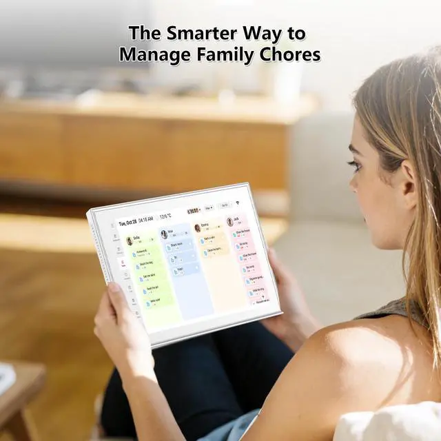 Alt view image 5 of 6 - 10.1" Wall Planner Digital Calendar & Chore Chart, Smart Full HD Touchscreen Interactive Display for Family Schedules, To Do List, Meal Planner, Great for Organizing Your 2026 Calendar