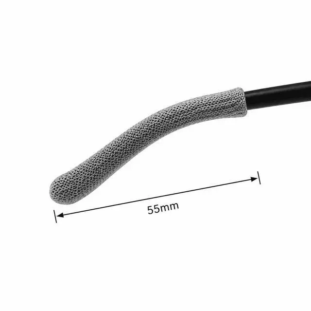 Alt view image 2 of 5 - Glasses Anti-Slip Ear Hook Sleeves, Soft Elastic Eyeglass Leg Grips for Sports, 4 Pairs Black Navy Brown Light Gray