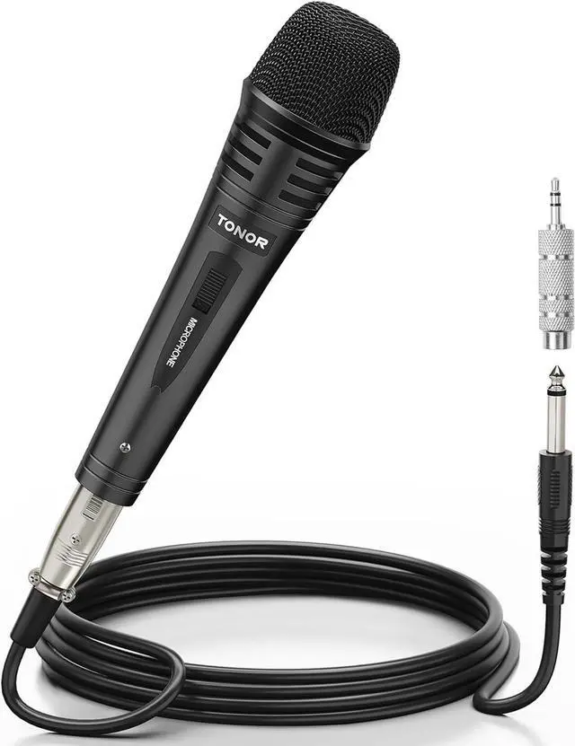 Main image of TONOR K1 Vocal Microphone for Singing, Dynamic Handheld Wired Karaoke Mic, Microfono with 5M XLR to 1/4" Cable, Compatible with Amp, Mixer, Suitable for Speech, Karaoke and Outdoor Activities
