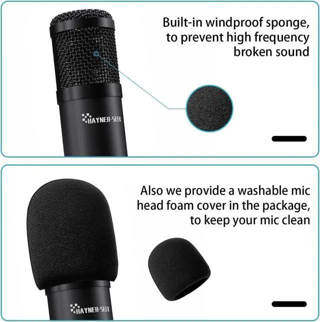 Alt view image 4 of 7 - Podcast Studio Microphone Condenser Mic Podcast Equipment Bundle with 3.5mm Audio XLR Cable