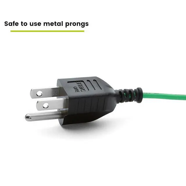 Alt view image 4 of 7 - TRUE CABLE Shielded Ethernet Patch Panel Bond & Ground Extension Wire Adapter, NEMA 5-15P 3 Prong Plug, 14 AWG, 6 Foot