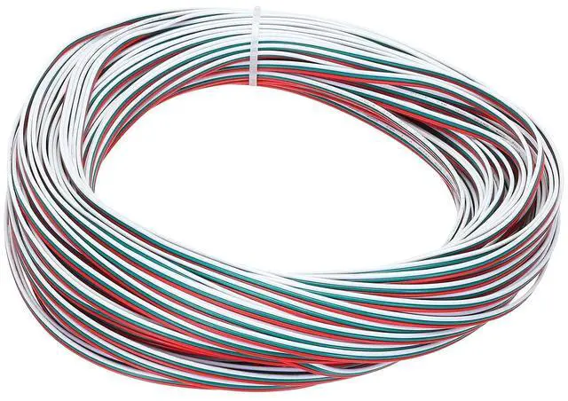 Main image of MECCANIXITY 30 Gauge 3 Conductor Electrical Wire Tinned Copper Cable 98FT Flexible Stranded Hook-up Wire for LED Strips Lamps Residential Wiring Car Circuit