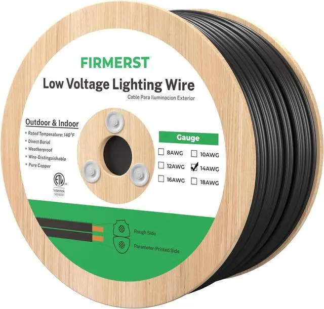 Main image of FIRMERST 14/2 Low Voltage Landscape Wire Outdoor Lighting Cable 500 Feet