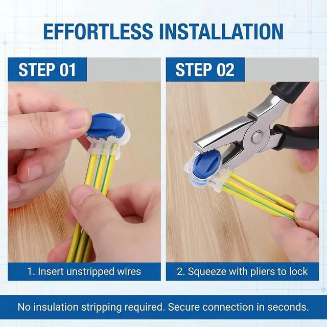 Alt view image 3 of 7 - GWHOLE 30pcs 3-Way Waterproof Wire Connectors for 22-14AWG Cables | Electrical IDC 314-BOX, Self-Stripping, Quick Splice Repair, For Robotic Lawn Mower, Irrigation, Landscape Lighting