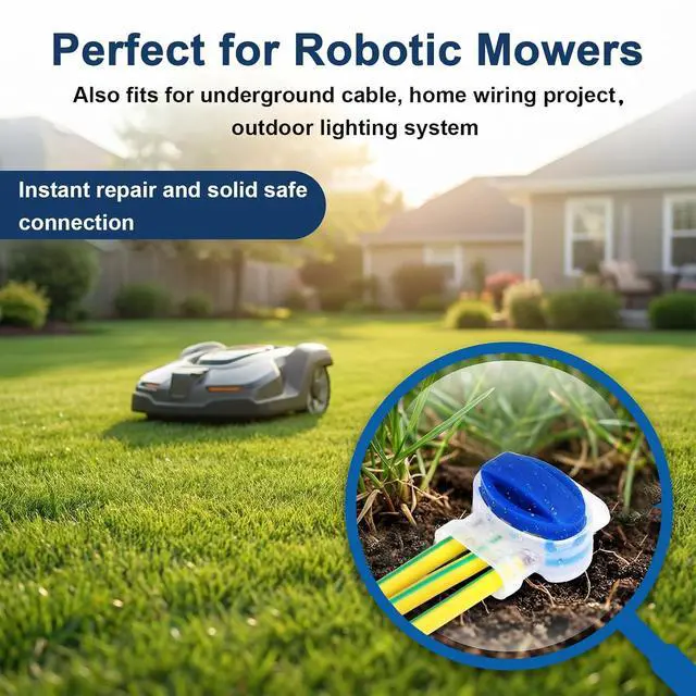 Alt view image 6 of 7 - GWHOLE 30pcs 3-Way Waterproof Wire Connectors for 22-14AWG Cables | Electrical IDC 314-BOX, Self-Stripping, Quick Splice Repair, For Robotic Lawn Mower, Irrigation, Landscape Lighting