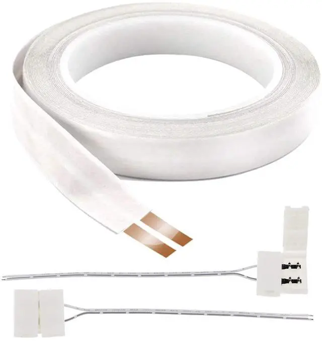 Main image of FRANKEVER 50ft 24-Gauge Hidden Super Flat Audio Cable with 2 Converters | Suitable for Audio Wire, LED Lighting Connection and Other Low Voltage Appliance Connection