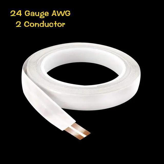 Alt view image 2 of 4 - FRANKEVER 50ft 24-Gauge Hidden Super Flat Audio Cable with 2 Converters | Suitable for Audio Wire, LED Lighting Connection and Other Low Voltage Appliance Connection