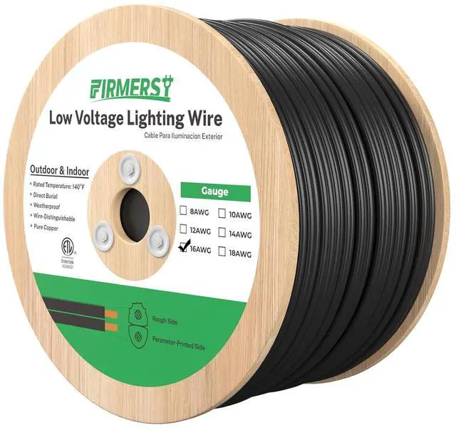 Main image of FIRMERST 16/2 Low Voltage Landscape Wire, Outdoor Lighting Cable, 1000 FT