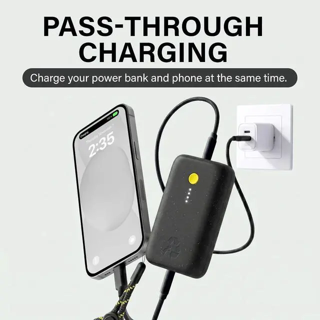 Alt view image 7 of 7 - Nimble Champ Portable Charger, 10000mAh Power Bank Fast Charging, 20W Dual USB-C Battery Pack with Cable, Travel Essential Power Bank for iPhone Galaxy Tablet iPad MacBook