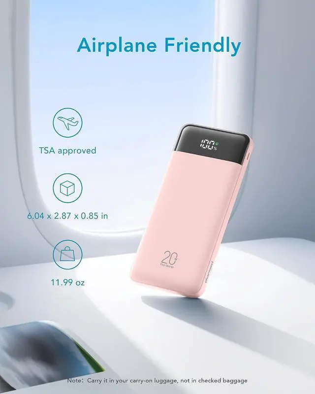 Alt view image 7 of 7 - charmast Portable Charger Built-in Cables, 20000mAh Power Bank 6-Output | Travel Fast Charging Battery Pack for iPhone 17/16/15 Samsung Android, Flight-Approved, Multi-Device, USB-C & USB-A, LED %