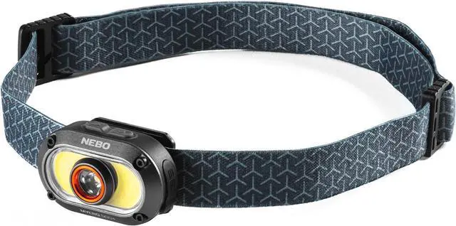 Main image of NEBO MYCRO 500+ Rechargeable Headlamp | 500 Lumens, 7 Light Modes, Water Resistant, Detachable Hat Clip, Super Bright Head Lamp for Camping & Hiking, Includes Micro USB-C Charging Cable