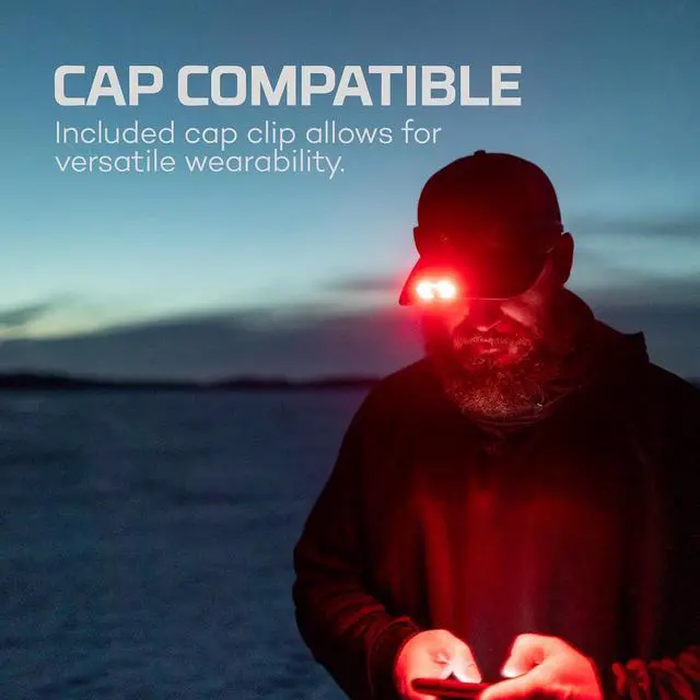 Alt view image 3 of 7 - NEBO MYCRO 500+ Rechargeable Headlamp | 500 Lumens, 7 Light Modes, Water Resistant, Detachable Hat Clip, Super Bright Head Lamp for Camping & Hiking, Includes Micro USB-C Charging Cable