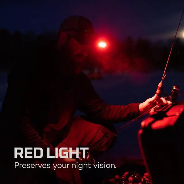 Alt view image 5 of 7 - NEBO MYCRO 500+ Rechargeable Headlamp | 500 Lumens, 7 Light Modes, Water Resistant, Detachable Hat Clip, Super Bright Head Lamp for Camping & Hiking, Includes Micro USB-C Charging Cable